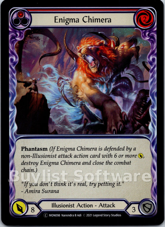Enigma Chimera (Red) [MON098] [Monarch] Unlimited Edition Rainbow Foil