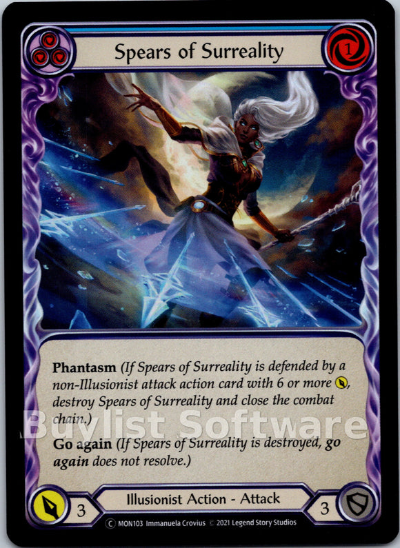 Spears of Surreality (Blue) [MON103] [Monarch] Unlimited Edition Rainbow Foil