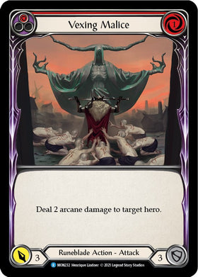 Vexing Malice (Red) [MON232] [Monarch] Unlimited Edition Rainbow Foil
