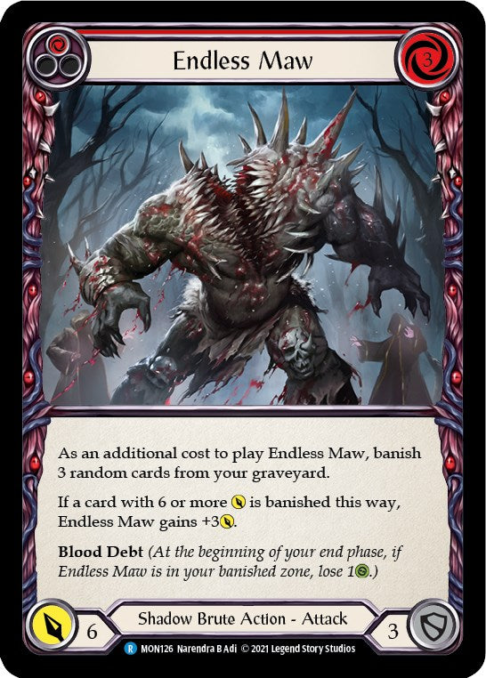 Endless Maw (Red) [MON126] [Monarch] Unlimited Edition Rainbow Foil