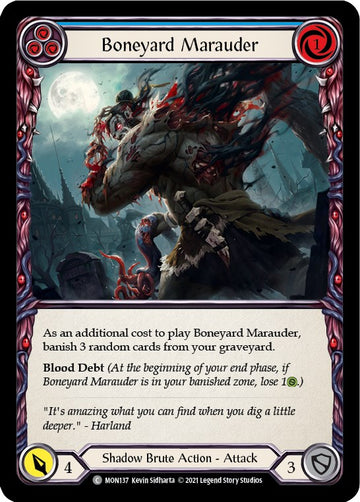 Boneyard Marauder (Blue) [MON137] [Monarch] Unlimited Edition Normal