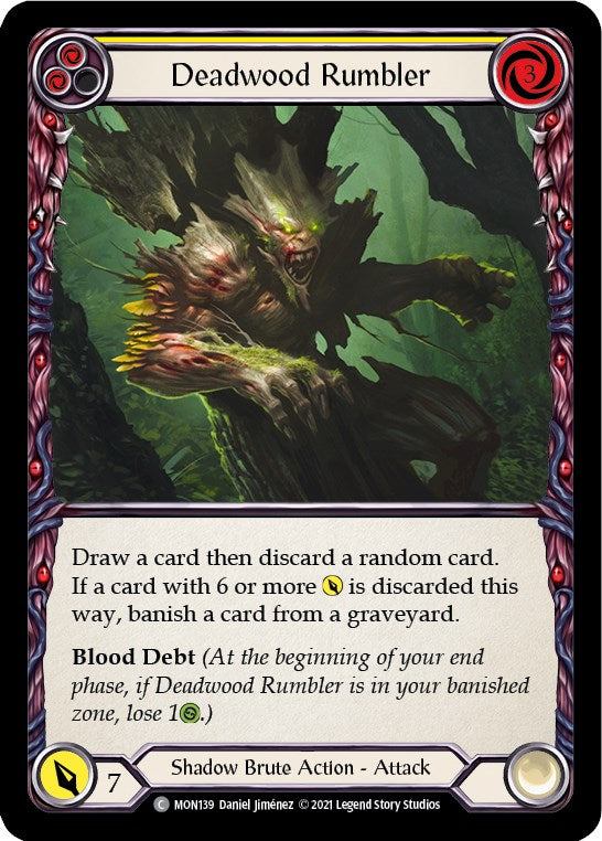 Deadwood Rumbler (Yellow) [MON139] [Monarch] Unlimited Edition Rainbow Foil