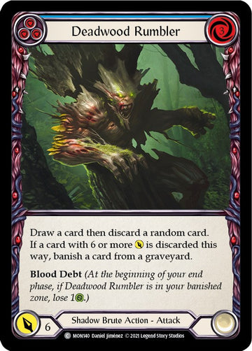 Deadwood Rumbler (Blue) [MON140] [Monarch] 1st Edition Rainbow Foil