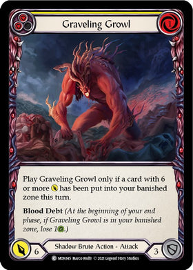 Graveling Growl (Yellow) [MON145] [Monarch] 1st Edition Normal