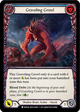 Graveling Growl (Blue) [MON146] [Monarch] 1st Edition Rainbow Foil