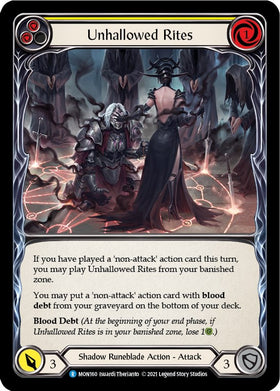 Unhallowed Rites (Yellow) [MON160] [Monarch] Unlimited Edition Rainbow Foil