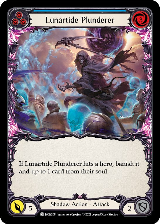Lunartide Plunderer (Blue) [MON208] [Monarch] Unlimited Edition Rainbow Foil