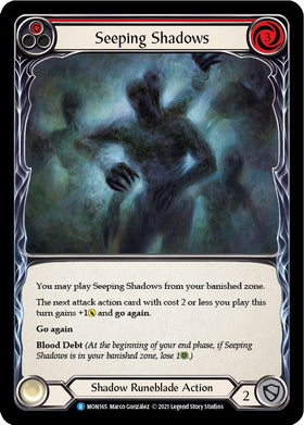 Seeping Shadows (Red) [MON165] [Monarch] Unlimited Edition Rainbow Foil