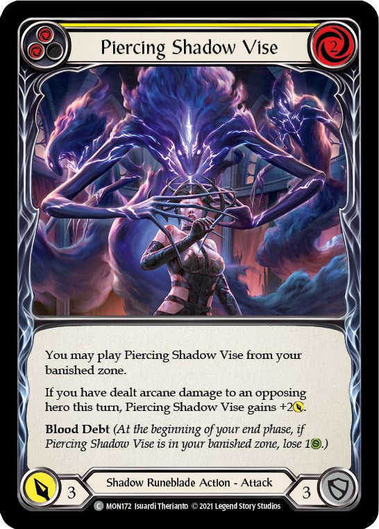 Piercing Shadow Vise (Yellow) [MON172] [Monarch] Unlimited Edition Rainbow Foil