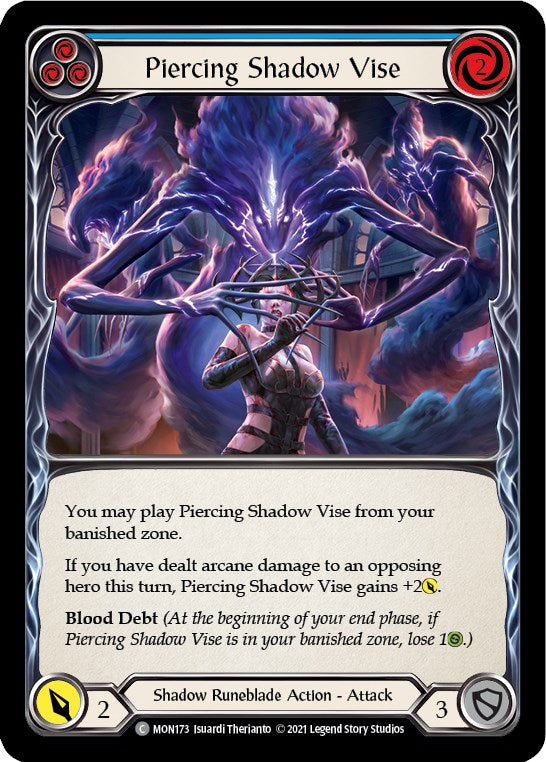 Piercing Shadow Vise (Blue) [MON173] [Monarch] Unlimited Edition Rainbow Foil