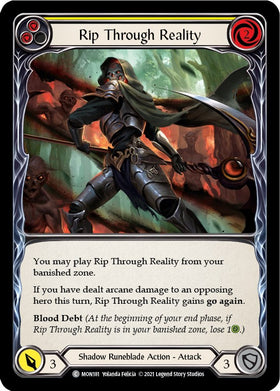 Rip Through Reality (Yellow) [MON181] [Monarch] Unlimited Edition Rainbow Foil