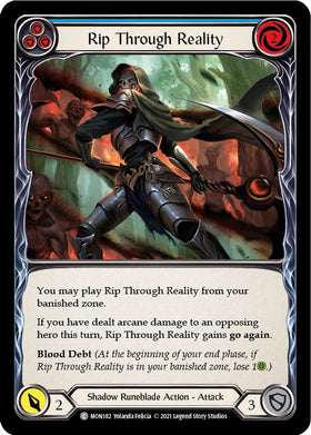 Rip Through Reality (Blue) [MON182] [Monarch] Unlimited Edition Rainbow Foil