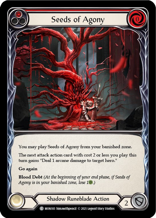 Seeds of Agony (Red) [MON183] [Monarch] Unlimited Edition Rainbow Foil