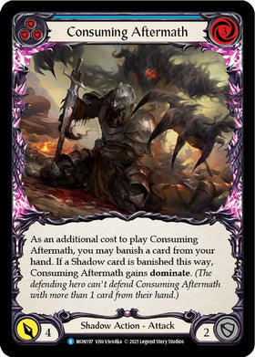 Consuming Aftermath (Blue) [MON197] [Monarch] 1st Edition Rainbow Foil