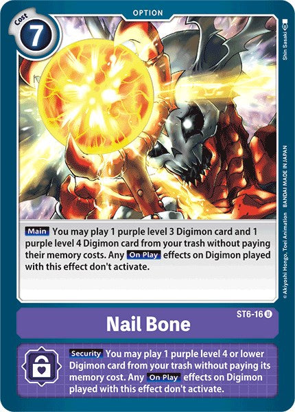 Nail Bone [ST6-16] [Starter Deck 06: Venomous Violet]