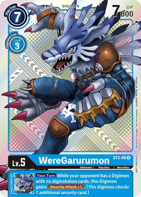 WereGarurumon (Official Tournament Pack Vol.2) [ST2-08] [Starter Deck 02: Cocytus Blue] Foil