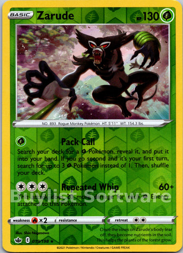 Zarude [019/198] [Chilling Reign] Reverse Holofoil