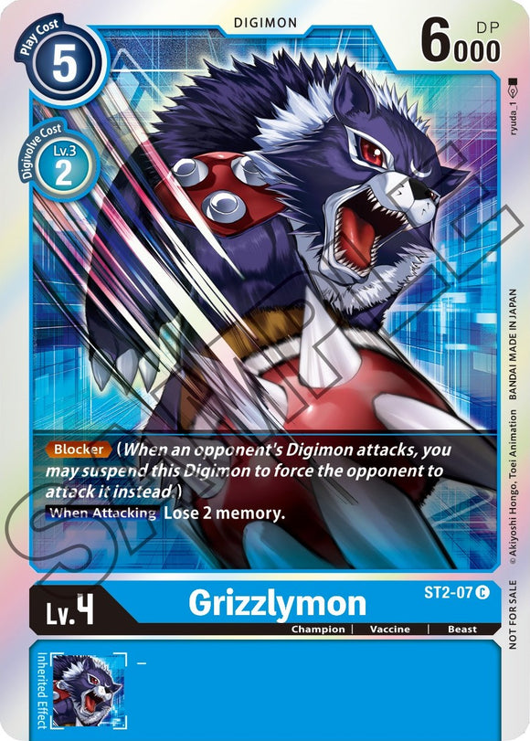 Grizzlymon (Event Pack 1) [ST2-07] [Starter Deck 02: Cocytus Blue] Foil
