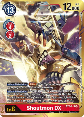 Shoutmon DX (Alternate Art) [BT5-019] [Battle of Omni] Foil