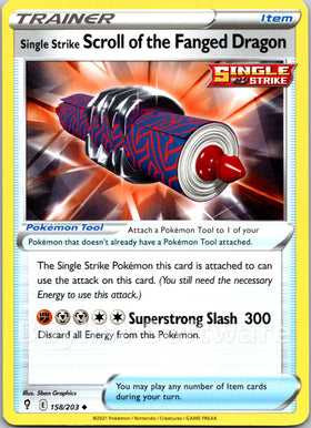Single Strike Scroll of the Fanged Dragon [158/203] [Evolving Skies]