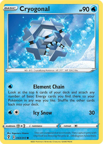 Cryogonal [043/203] [Evolving Skies] Reverse Holofoil