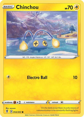 Chinchou [052/203] [Evolving Skies] Reverse Holofoil