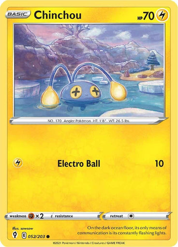 Chinchou [052/203] [Evolving Skies] Reverse Holofoil