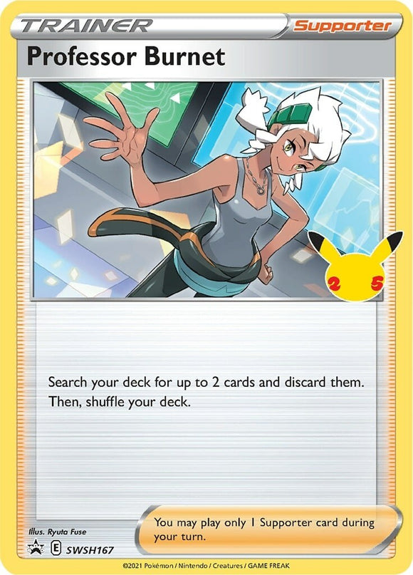 Professor Burnet (25th Anniversary Stamp) [SWSH167] [Sword & Shield Promo Cards]