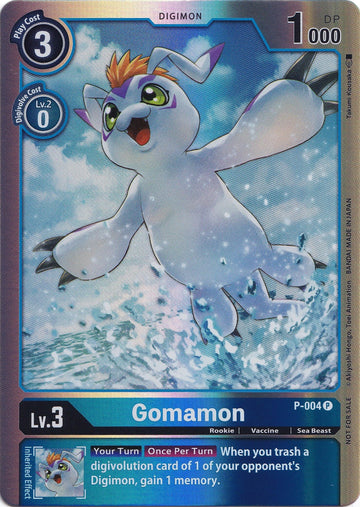 Gomamon (Rainbow Foil) [P-004] [Digimon Promotion Cards] Foil