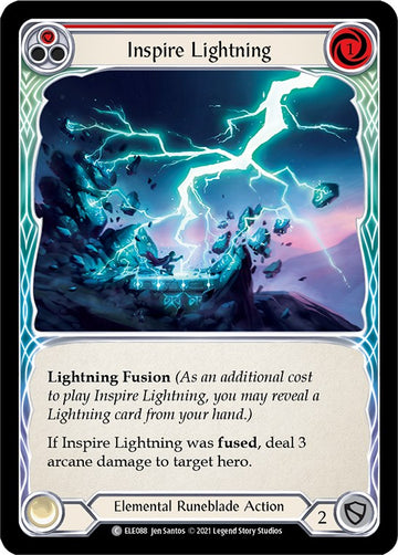 Inspire Lightning (Red) [ELE088] [Tales of Aria] Unlimited Edition Rainbow Foil