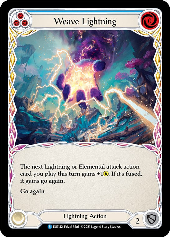 Weave Lightning (Blue) [ELE182] [Tales of Aria] Unlimited Edition Rainbow Foil