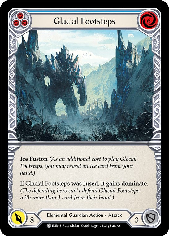 Glacial Footsteps (Blue) [ELE018] [Tales of Aria] Unlimited Edition Rainbow Foil