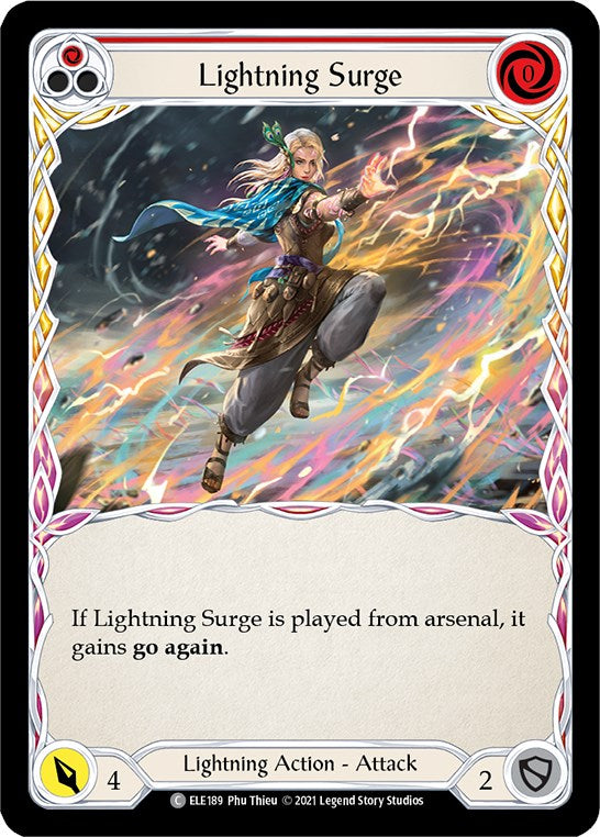 Lightning Surge (Red) [ELE189] [Tales of Aria] 1st Edition Normal