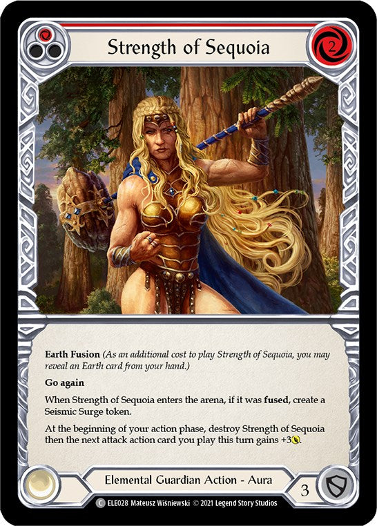 Strength of Sequoia (Red) [ELE028] [Tales of Aria] 1st Edition Normal