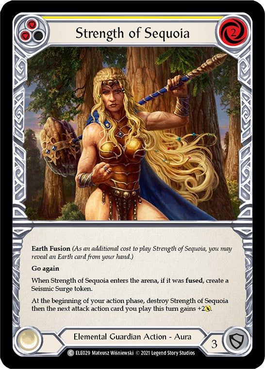 Strength of Sequoia (Yellow) [ELE029] [Tales of Aria] 1st Edition Normal