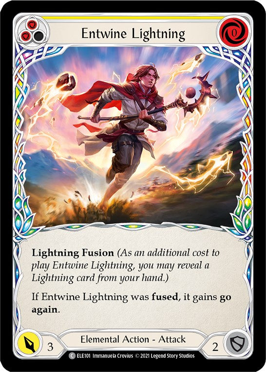 Entwine Lightning (Yellow) [ELE101] [Tales of Aria] Unlimited Edition Rainbow Foil
