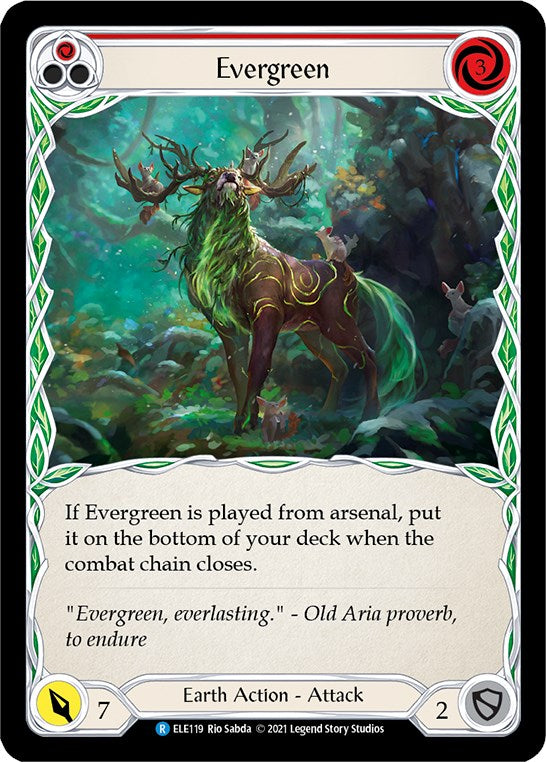 Evergreen (Red) [ELE119] [Tales of Aria] Unlimited Edition Rainbow Foil
