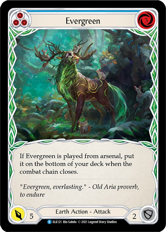 Evergreen (Blue) [ELE121] [Tales of Aria] Unlimited Edition Rainbow Foil