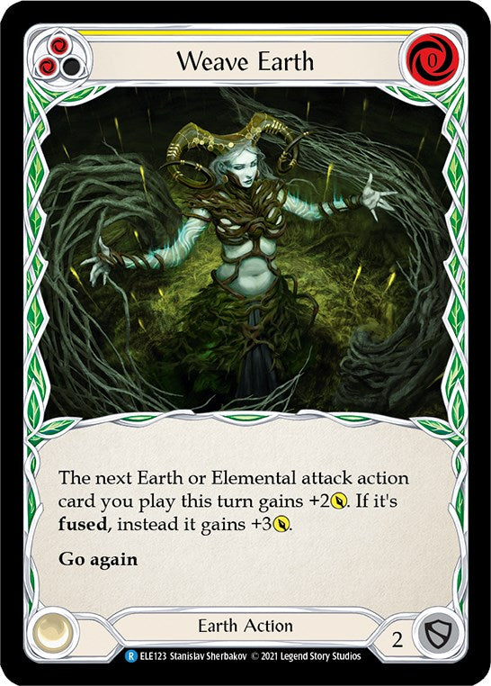 Weave Earth (Yellow) [ELE123] [Tales of Aria] 1st Edition Rainbow Foil