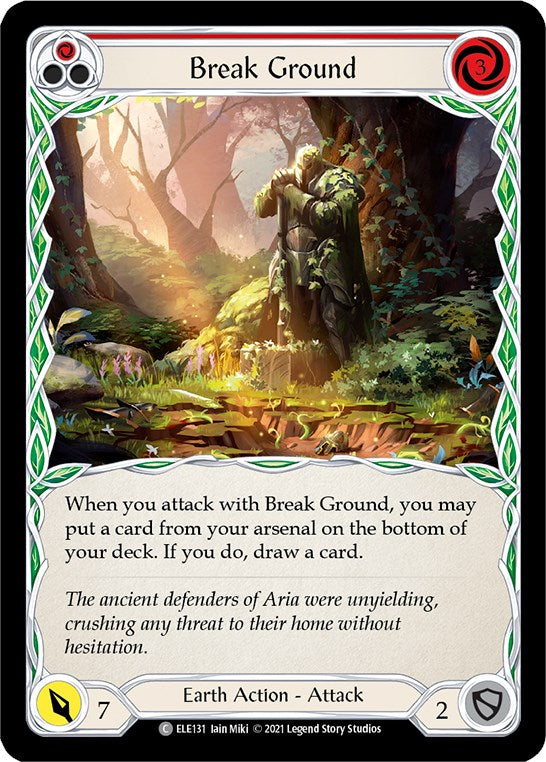 Break Ground (Red) [ELE131] [Tales of Aria] Unlimited Edition Rainbow Foil