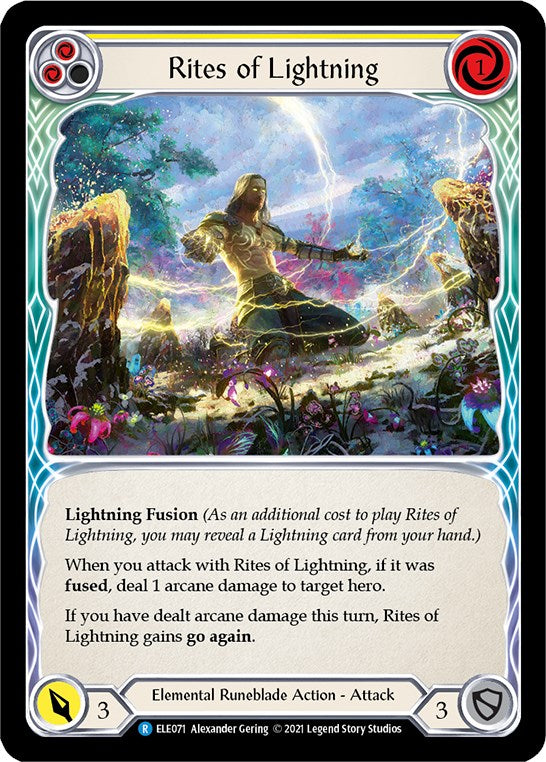 Rites of Lightning (Yellow) [ELE071] [Tales of Aria] Unlimited Edition Rainbow Foil
