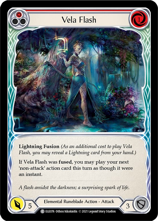 Vela Flash (Red) [ELE076] [Tales of Aria] 1st Edition Rainbow Foil