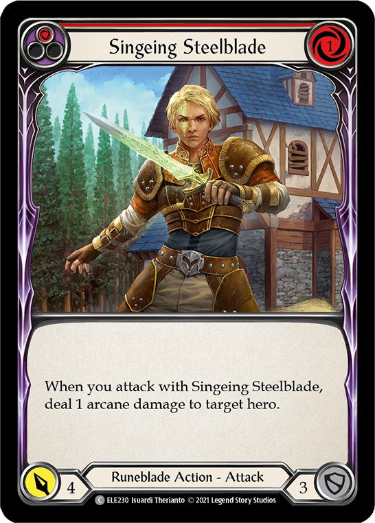 Singeing Steelblade (Red) [ELE230] [Tales of Aria] Unlimited Edition Rainbow Foil