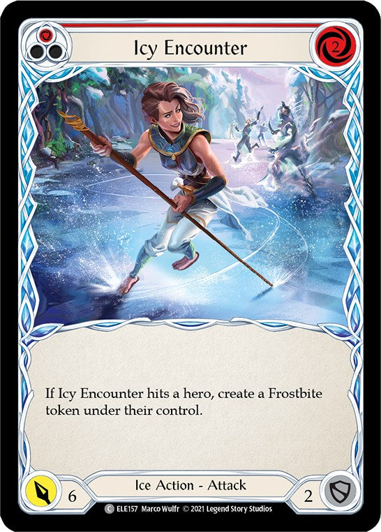Icy Encounter (Red) [ELE157] [Tales of Aria] Unlimited Edition Normal