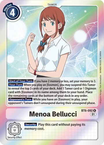 Menoa Bellucci [BT6-092] [Double Diamond] Foil