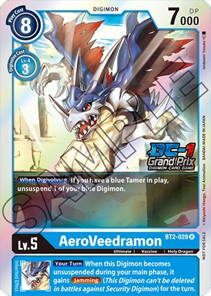 AeroVeedramon (DC-1 Grand Prix) [BT2-028 R] [Release Special Booster 1.5] Foil