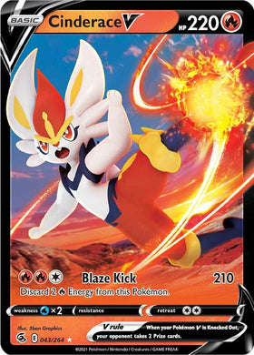 Cinderace V [043/264] [Fusion Strike] Holofoil