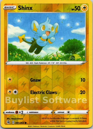 Shinx [091/264] [Fusion Strike] Reverse Holofoil