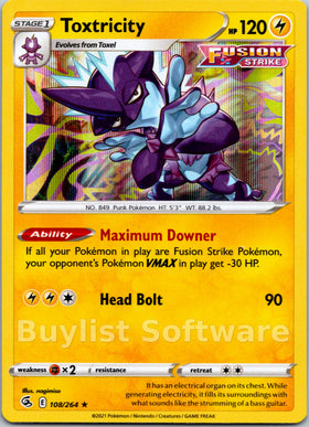 Toxtricity [108/264] [Fusion Strike] Holofoil