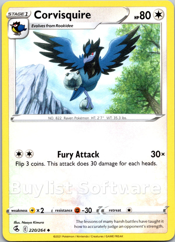 Corvisquire [220/264] [Fusion Strike] Reverse Holofoil